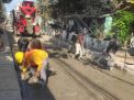 Progres Bupati Sidoarjo Pengecoran Proyek Betonisasi Lapis Bawah Jalan Tropodo Waru Mulai Dikerjakan