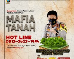 Terkait Kasus Mafia Tanah,, Polda Jatim Buka Hotline Pengaduan
