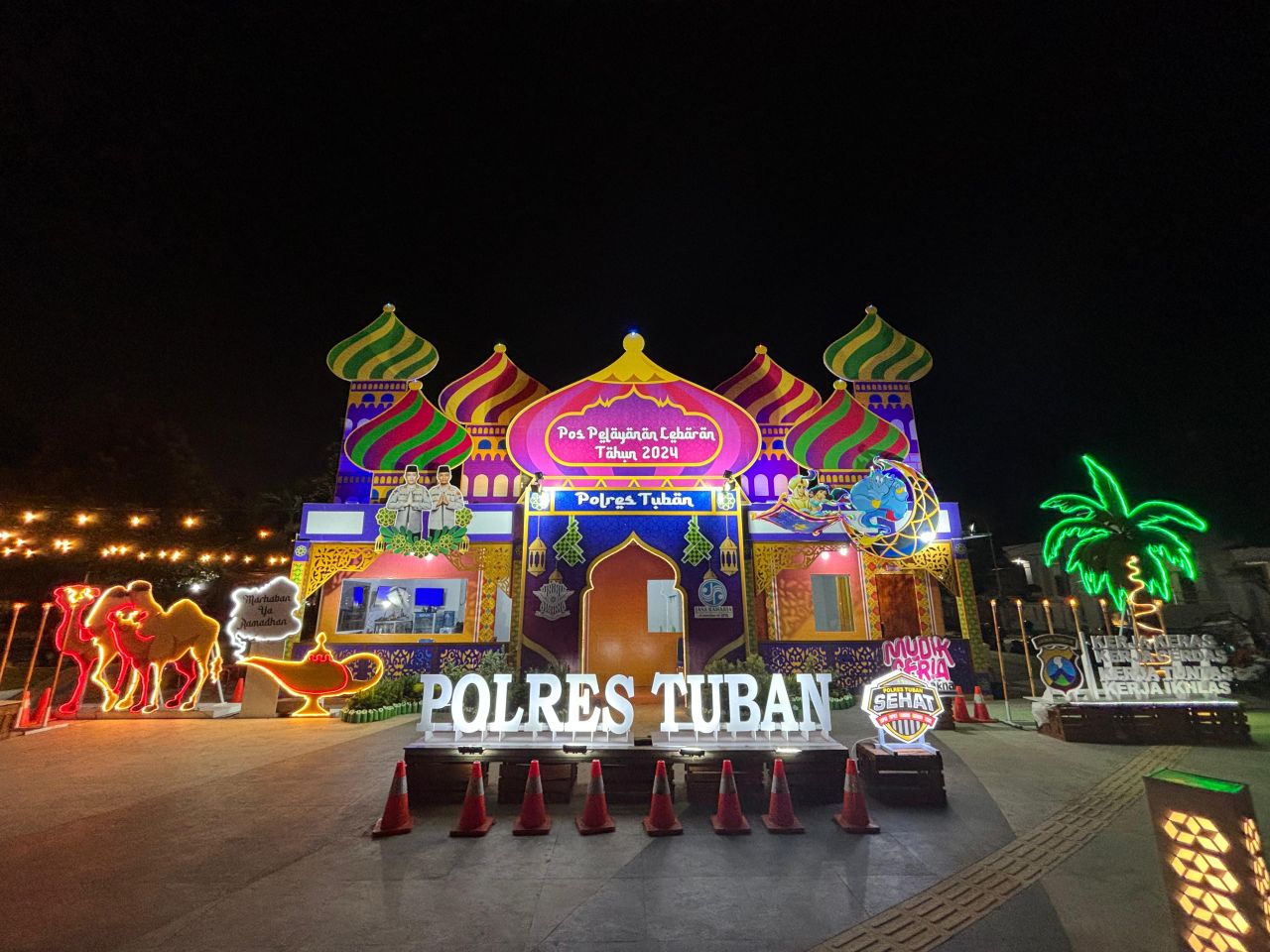 Unik, Istana Aladin Jadi Posyan Operasi Ketupat Semeru 2024 Polres Tuban