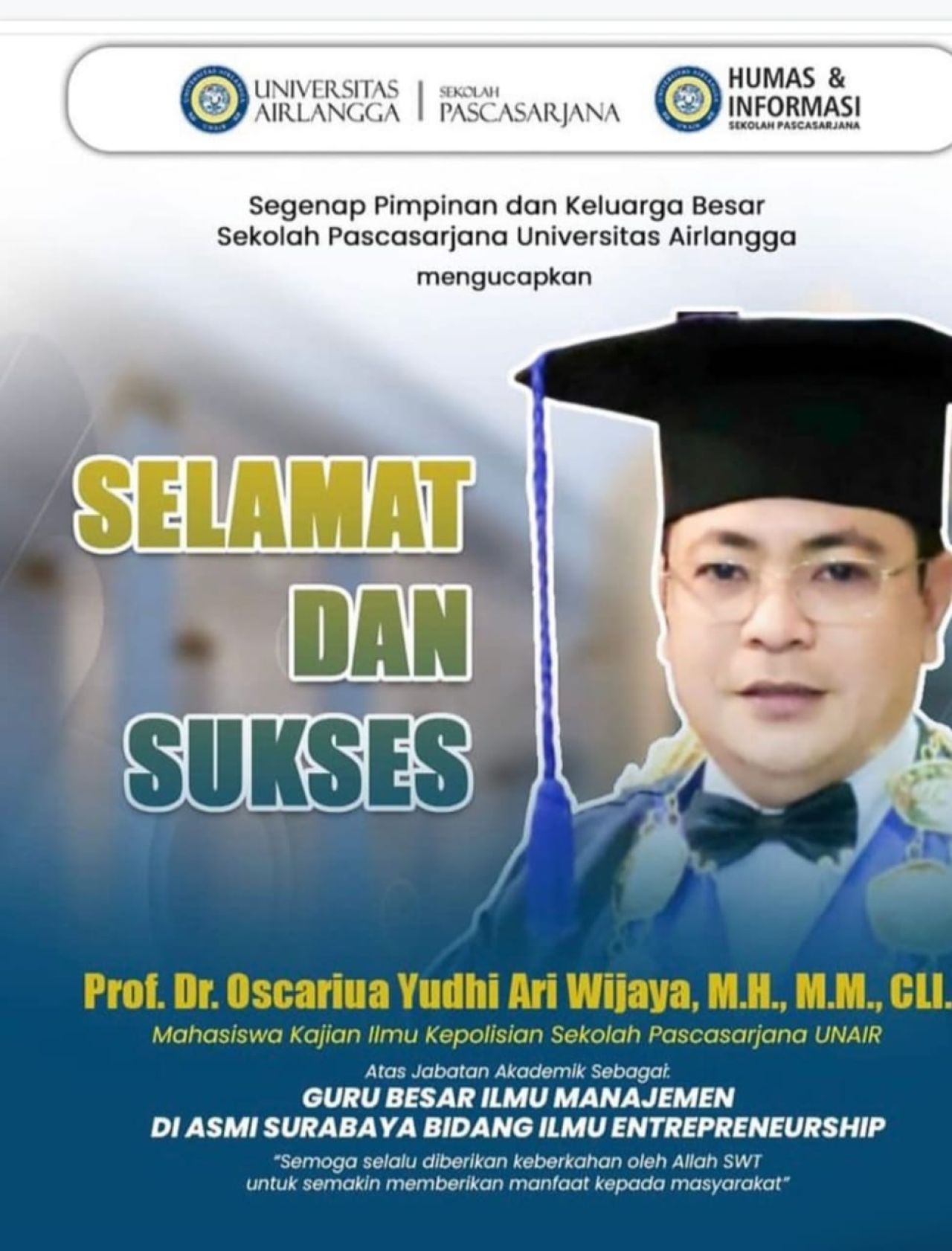 Inspirasi Sang Pembelajar, Sebuah Pesan Buat Generasi Muda Oleh Profesor Oscarius