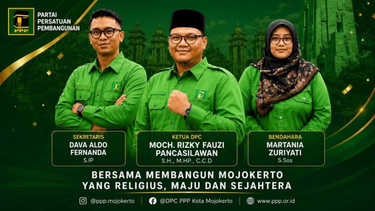 Cak Rizky Resmi Pimpin PPP Kota Mojokerto, Anak Muda Jadi Kekuatan Baru