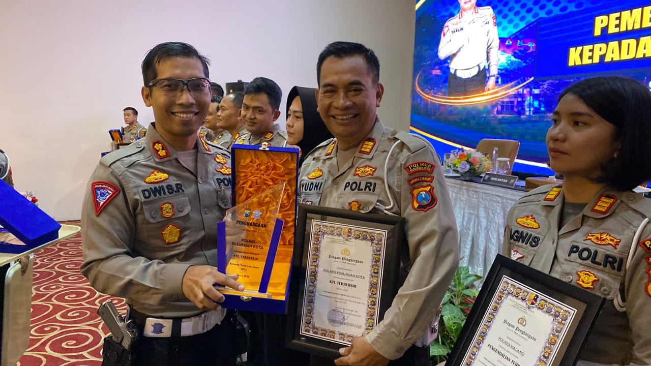 Polres Pasuruan Kota Terima Penghargaan Kawasan Tertib Berlalu Lintas dari Ditlantas Polda Jatim 