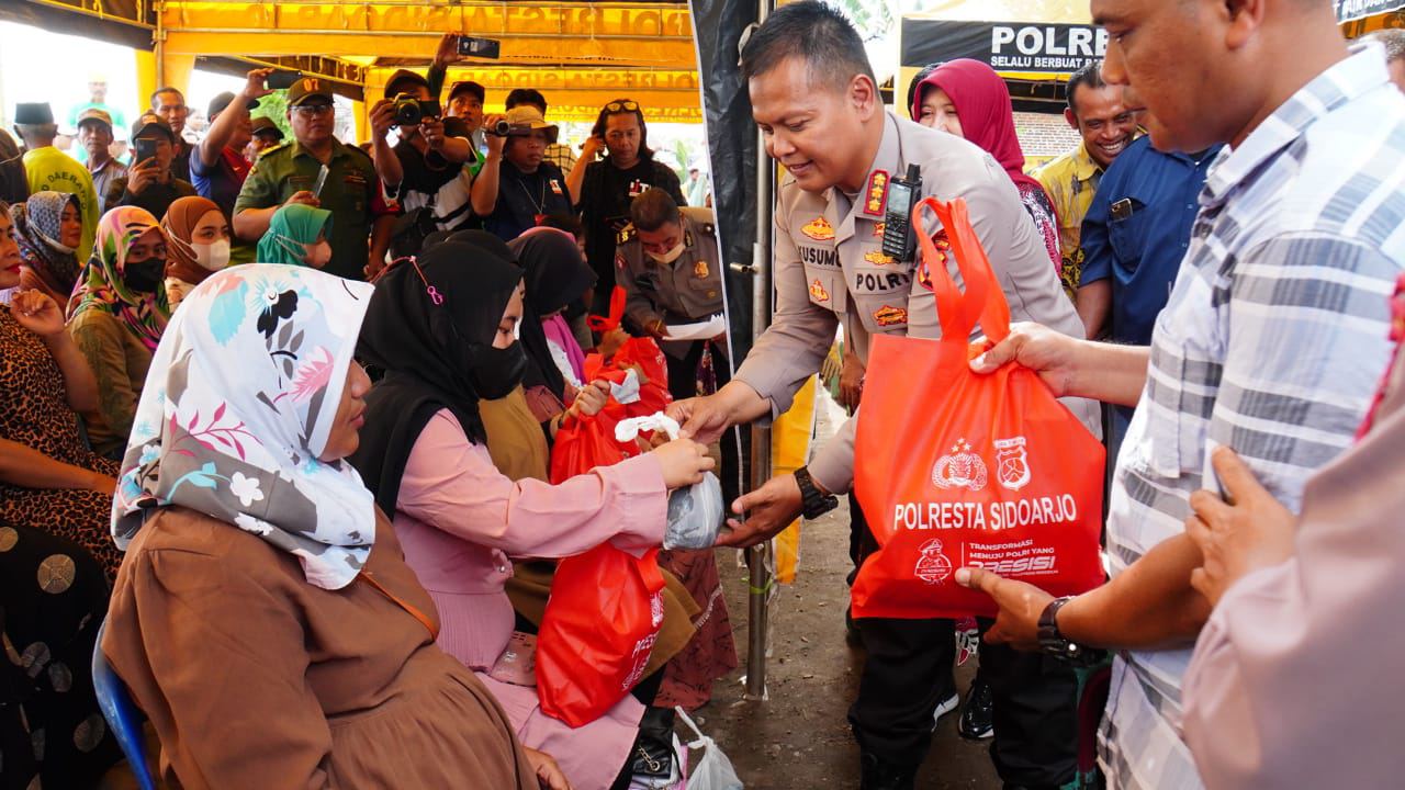 Polresta Sidoarjo Bersama IJTI Gelar Bakti Kesehatan Cegah Stunting