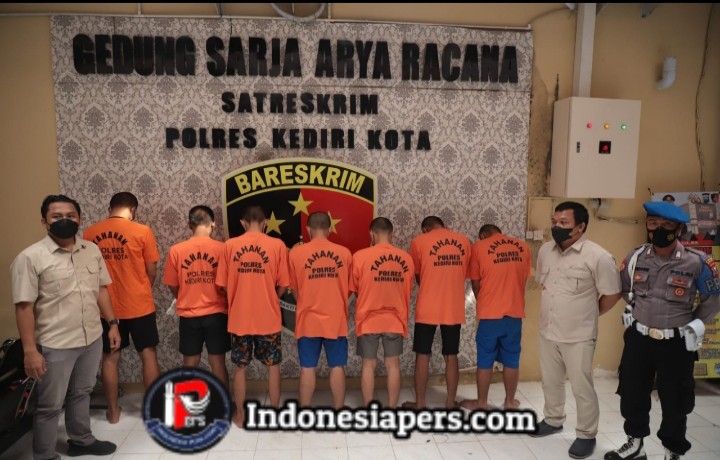 Sat Reskrim Polres Kediri Kota Berhasil Amankan 9 Pelaku Pengeroyokan